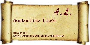 Austerlitz Lipót névjegykártya